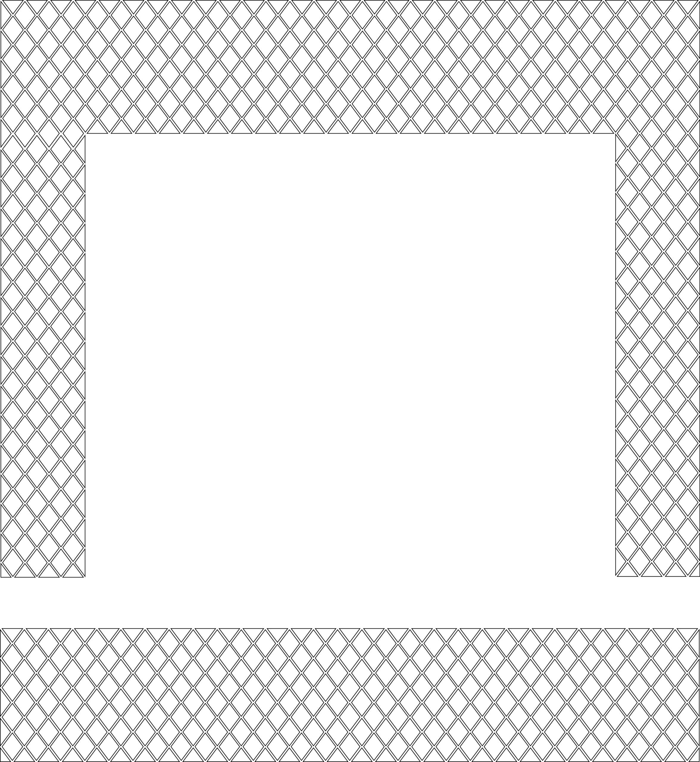 Diamond Fireplace BW